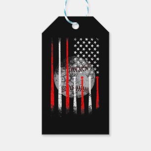 Etiqueta Para Presente Bandeira dos EUA Vintage Beisebol Bandeira America
