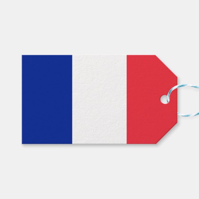 Etiqueta Para Presente Bandeira francesa (França) (Frente (horizontal))