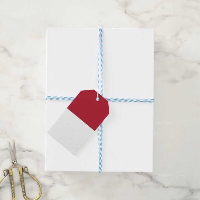 Etiqueta Para Presente bandeira Mônaco (Com cordão)