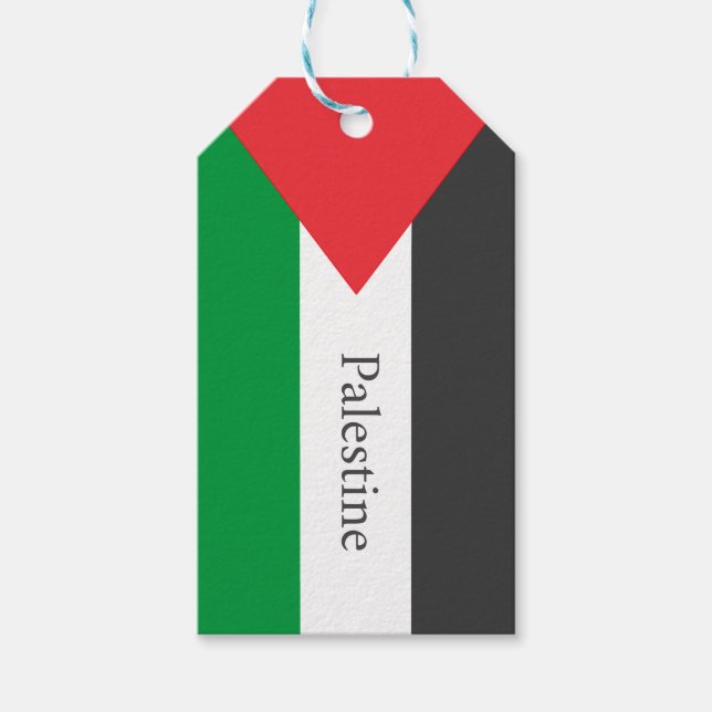 Etiqueta Para Presente Bandeira Palestina Livre sob medida (Frente)