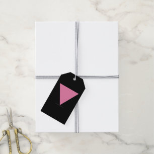Etiqueta Para Presente bandeira triângulo rosa SlipperyJoe's símbolo rosa
