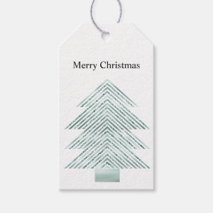 Etiqueta Para Presente Banheiras de Árvore de Natal da Casa da Prata