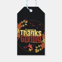 Etiqueta Para Presente "Banquete do outono: Celebrar Ação de Graças Conos