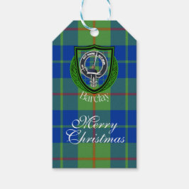 Etiqueta Para Presente Barclay Scottish Clan Tartan & Crest