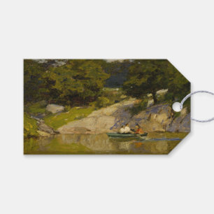 Etiqueta Para Presente Barcos em um Lago no Central Park (E.H. Potthast)