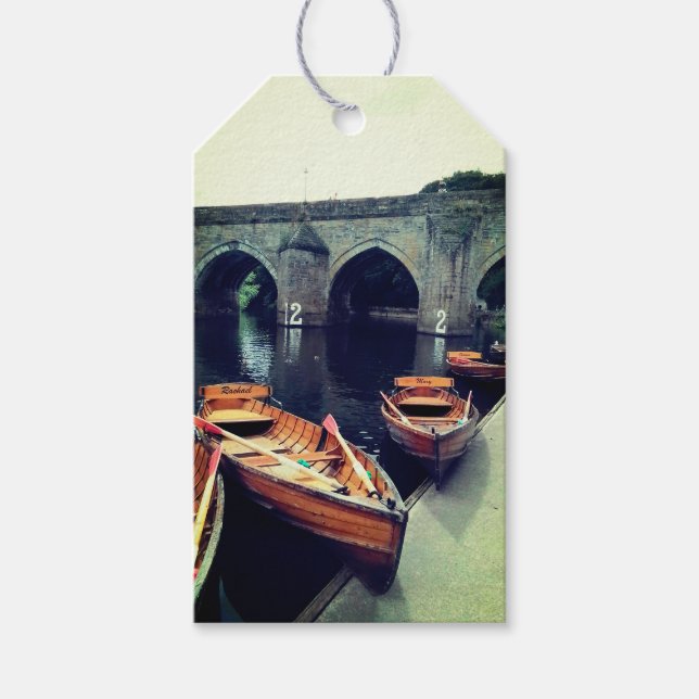 Etiqueta Para Presente Barcos no rio Durham (Frente)