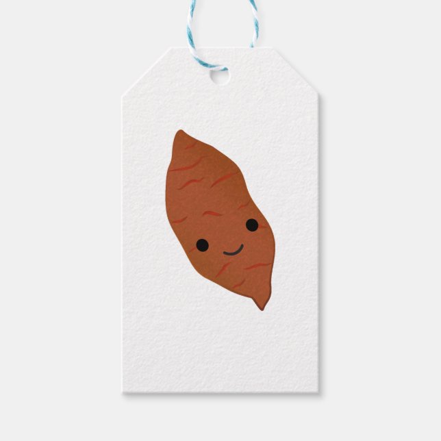 Etiqueta Para Presente Batata doce de Kawaii (Frente)
