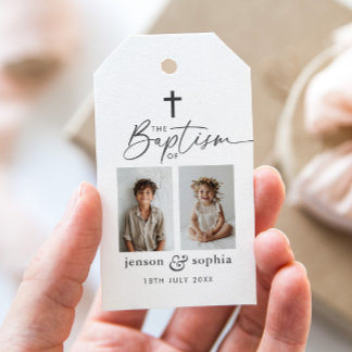 Etiqueta Para Presente Batismo Conjunto 2 Foto
