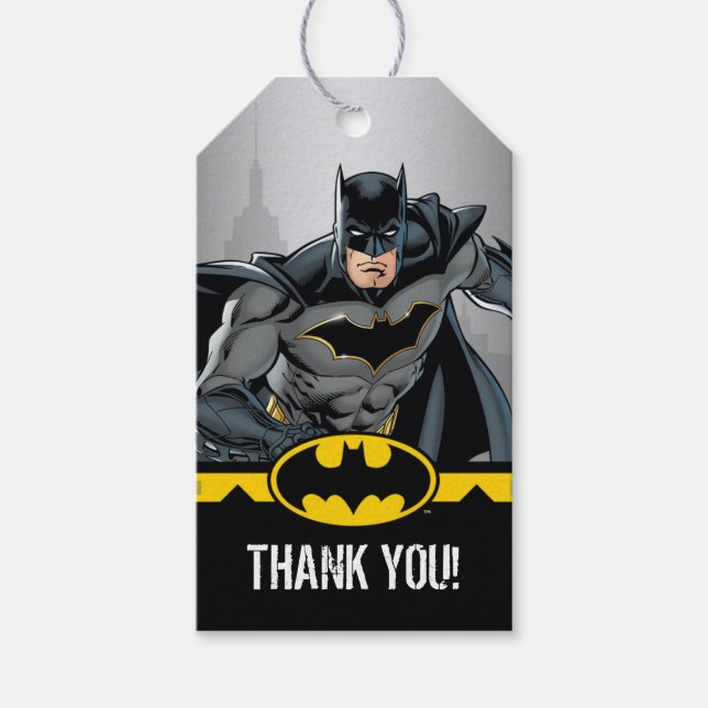Etiqueta Para Presente Batman | Feliz Aniversário do Chalkboard (Frente)