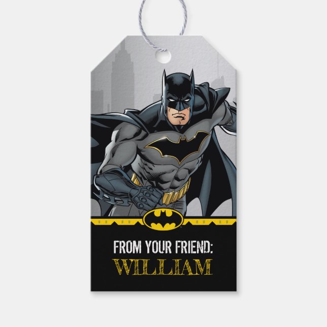Etiqueta Para Presente Batman | Parabéns Feliz De Chalkboard De (Frente)
