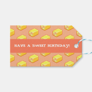 Etiqueta Para Presente Battenberg Tenha um Feliz Aniversário! Padrão de B