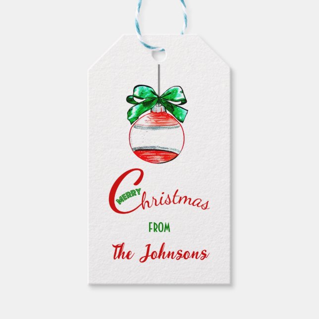 Etiqueta Para Presente Bauble (Frente)