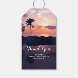 Etiqueta Para Presente Beach Sunset Palms Wedding