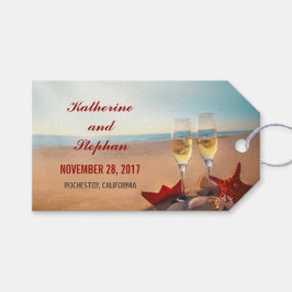 Etiqueta Para Presente Beach Wedding Sunset