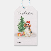 Beagle Dog Papais noeis Festivos
