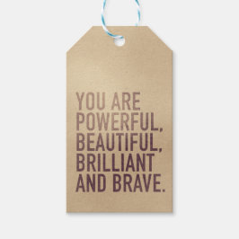 Etiqueta Para Presente Beautiful, Brilliant & Brave — Gift Tag
