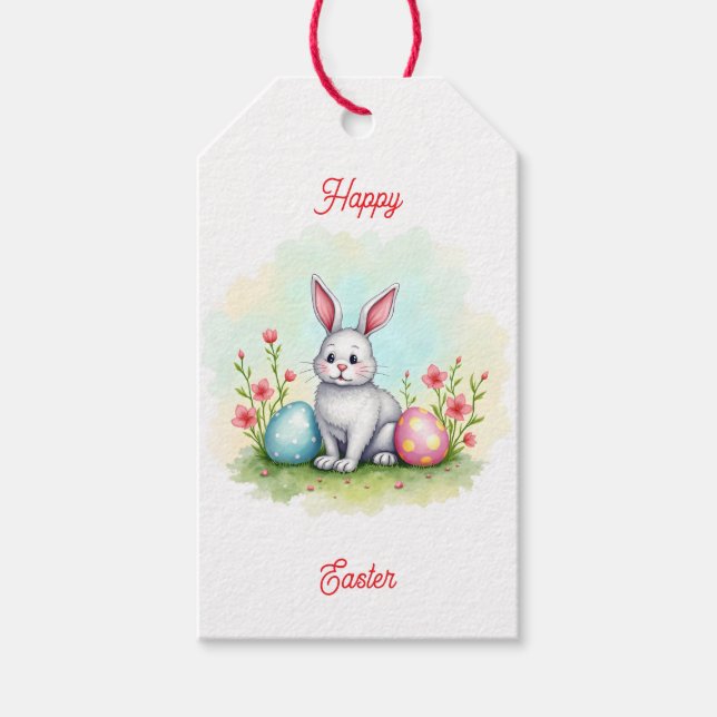 Etiqueta Para Presente Beautiful Cute Easter Bunny Collection (Frente)