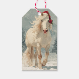 Etiqueta Para Presente Beautiful Horse Christmas Gift Tag