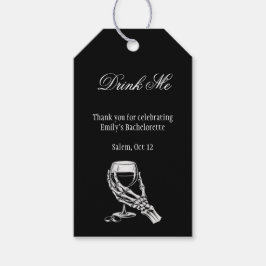 Etiqueta Para Presente Beba-me Mão de Esqueleto Gótico Festa de Solteira 