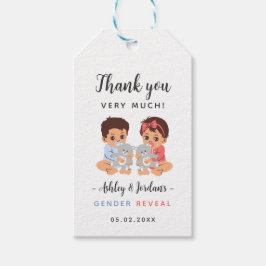 Etiqueta Para Presente Bebê Com Sexo De Urso Revelação Obrigado Marca Fav