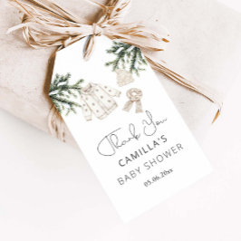 Etiqueta Para Presente Bebê É Frio Fora do Chá de fraldas de inverno