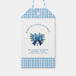 Etiqueta Para Presente Bebê É Frio Fora do Chá de fraldas de inverno