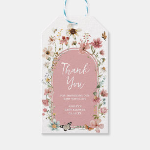 Etiqueta Para Presente Bebê em Bloom Wildflower Favor Tags