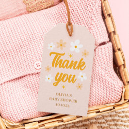 Etiqueta Para Presente Bebê em Flor Favor para Chá de Bebê da Primavera