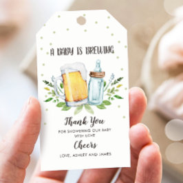 Etiqueta Para Presente Bebê está criando Chá de fraldas Obrigado Marque G