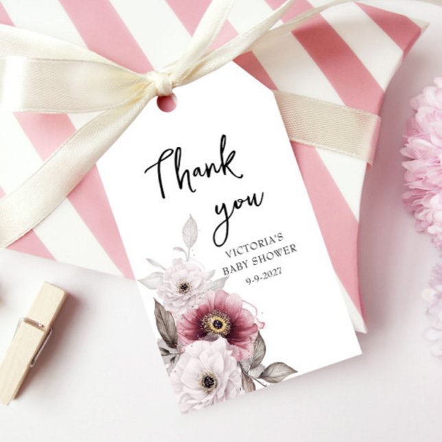 Etiqueta Para Presente Bebê no Bloom Chá de fraldas (Criador carregado)