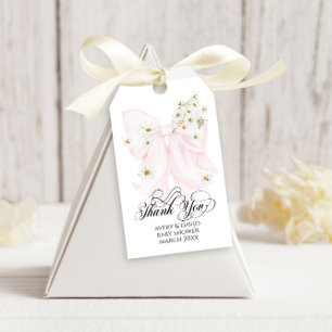 Etiqueta Para Presente Bebê no Bloom Daisy Pink Arco Chá de fraldas Rapar