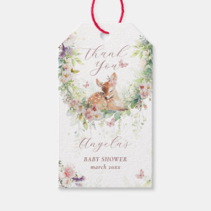 Etiqueta Para Presente Bebê no Bloomland Woodland Floral Baby Chá