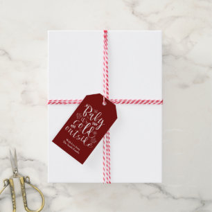 Etiqueta Para Presente Bebê seu feriado bonito do Natal da parte externa