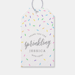 Etiqueta Para Presente Bebê Sprinkle Favor Tag Obrigado por aspersão