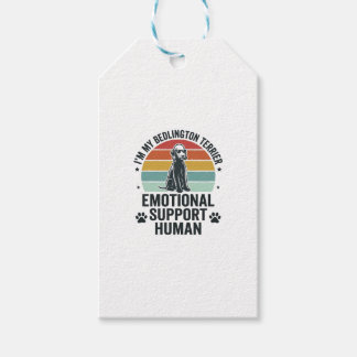 Etiqueta Para Presente Bedlington Terrier Suporte Emocional Humano Vintag