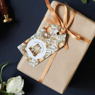 Etiqueta Para Presente bege de Páscoa personalizado