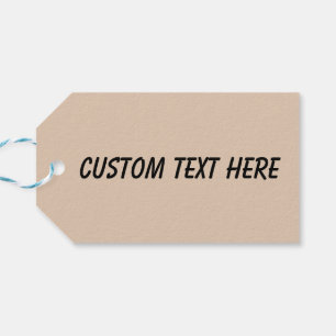 Etiqueta Para Presente bege Palomino de cor sólida