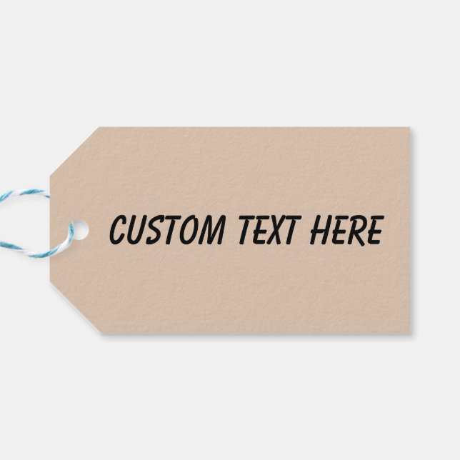 Etiqueta Para Presente bege Palomino de cor sólida (Verso Horizontal)