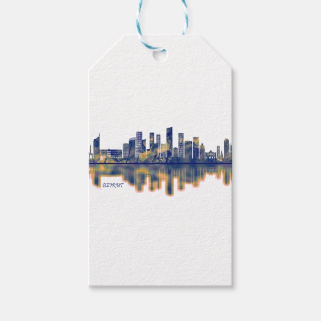 Etiqueta Para Presente Beirut Skyline (Frente)
