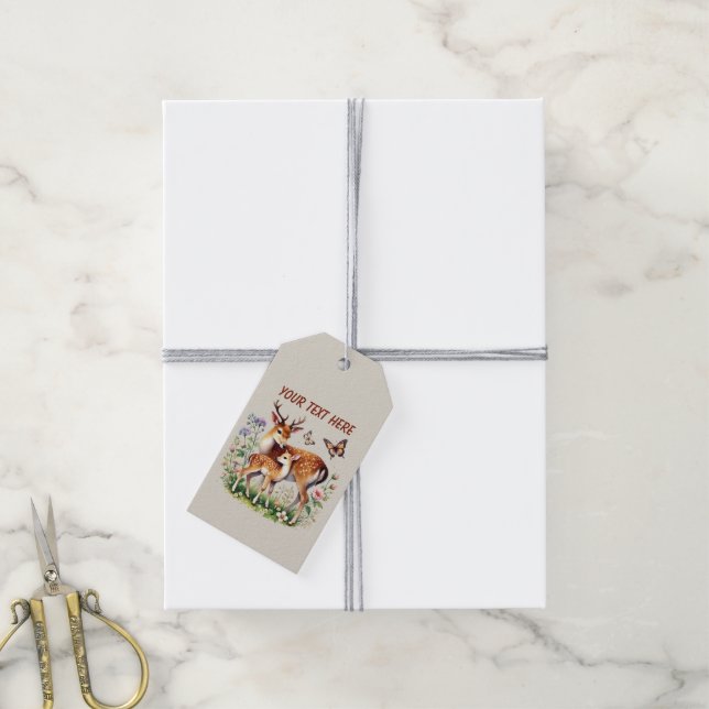 Etiqueta Para Presente Bela mãe bebezinho personalizável (Com cordão)