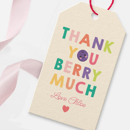 Etiqueta Para Presente Bela Tag De Berry, Muito Obrigado