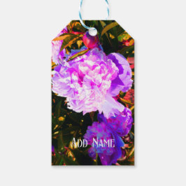 Etiqueta Para Presente Belas Peônias Rosadas