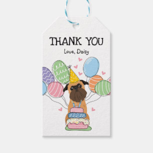 Etiqueta Para Presente Belge Bruschon Dog Birthday Favor