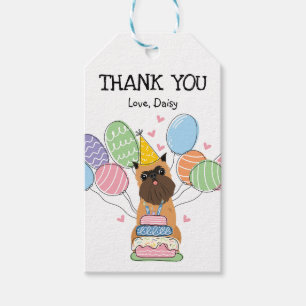 Etiqueta Para Presente Belge Bruschon Dog Birthday Favor