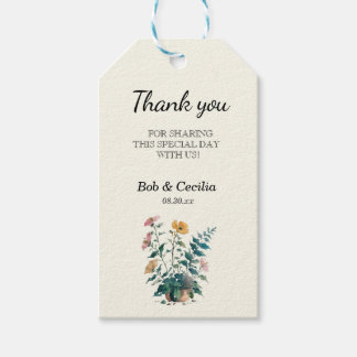 Etiqueta Para Presente Belo Casamento de Planta Pequena Vazia Bem-Vindo F