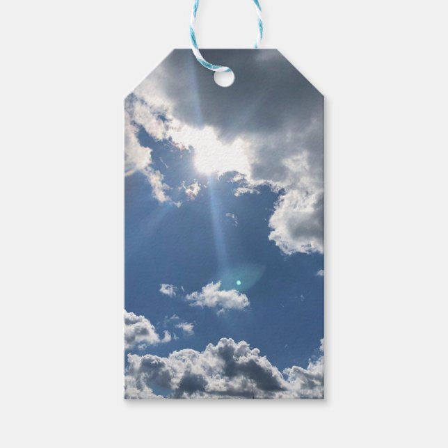 Etiqueta Para Presente Belo Dia Brilhante (Frente)