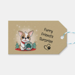 Etiqueta Para Presente Belo Feliz ano novo francês Bulldog Engraçado