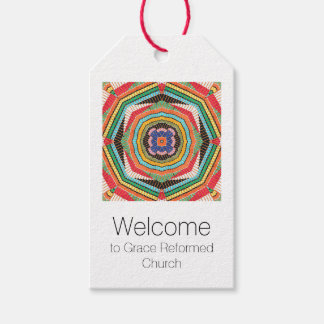 Etiqueta Para Presente Belo Kente Kaleidoscópio Multicolorido