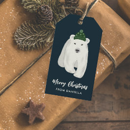 Etiqueta Para Presente Belo Urso Polar Personalizado Natal