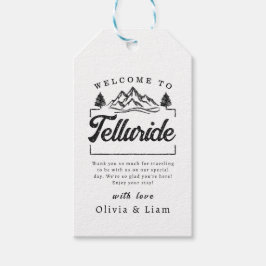 Etiqueta Para Presente Bem-Vindo A Telluride Colorado Wedding Minimalist